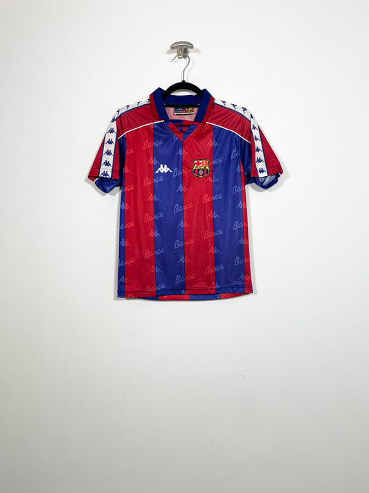 Camiseta Kappa F.C Barcelona - Talla XS (12 años) - Caramelo Vintage